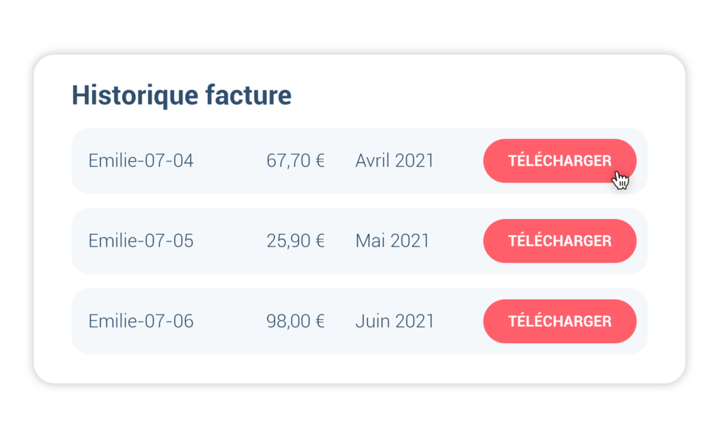 compte entreprise mybrian historique factures mensuelle règlement