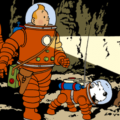 tintin sur la lune localisation